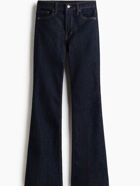 H&M Flared High Jeans (dark blue, size 0)